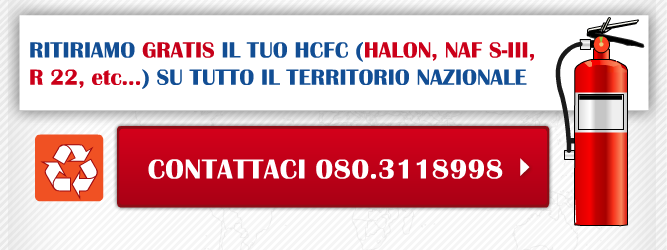 ritro e smaltimento gas estinguenti HCFC